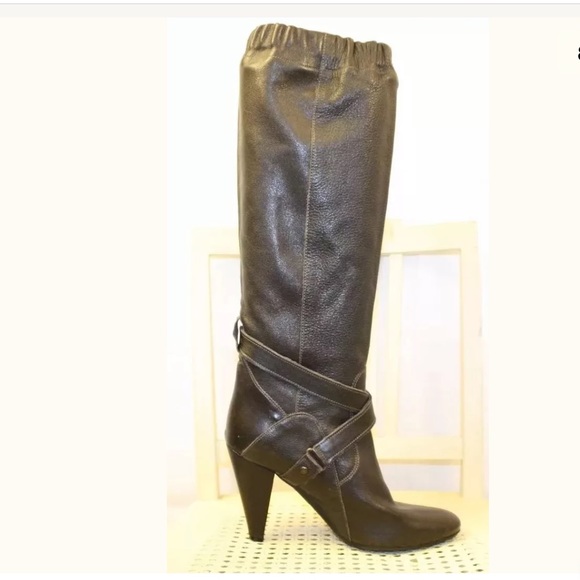 FORNARINA Leather Heel Equestrian Riding Boots - Picture 5 of 8